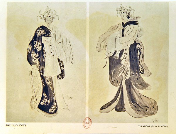 Giacomo Puccini (1858-1924) Turandot című operájának jelmeztervei alkotó: Iudi Cozzi