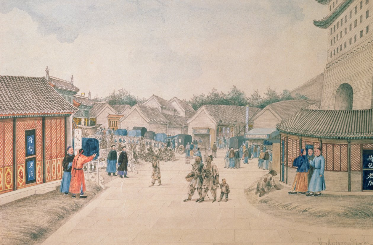 Tsyan-Minh híd, a kínai vázlatokból, 1804-06 alkotó: Ivan Alexandrov