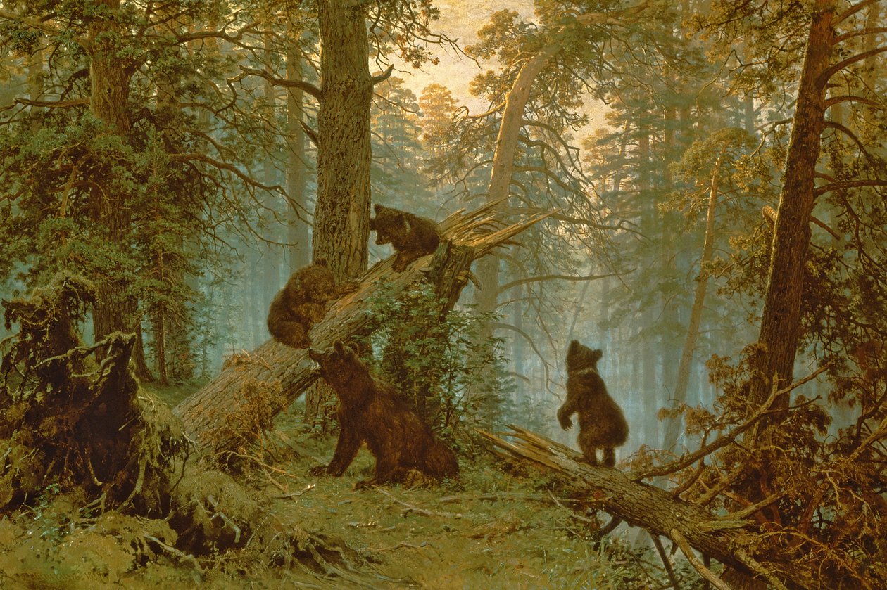 Reggel egy fenyőerdőben, 1889 alkotó: Ivan Ivanovich Shishkin