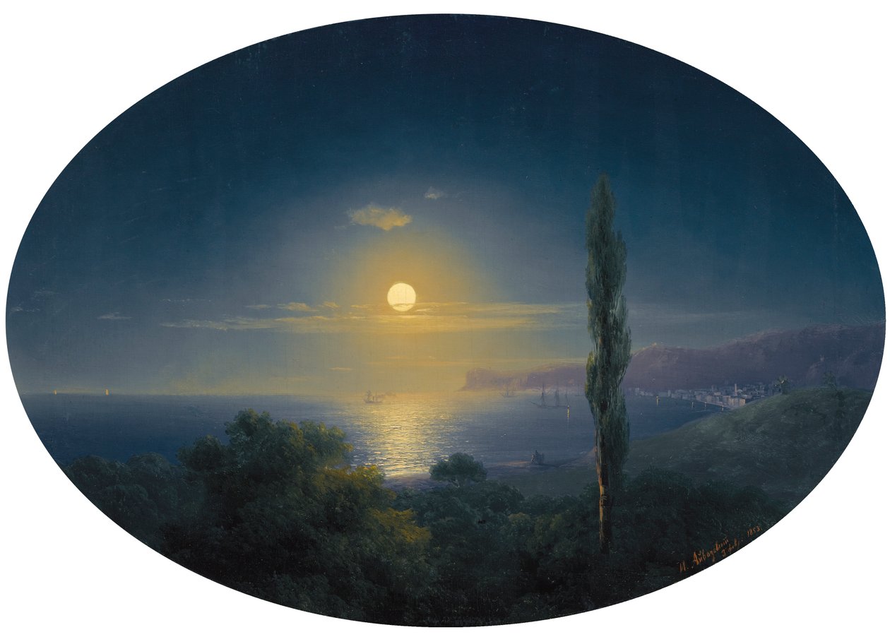 Krím partja holdfényben alkotó: Ivan Konstantinovich Aivazovsky