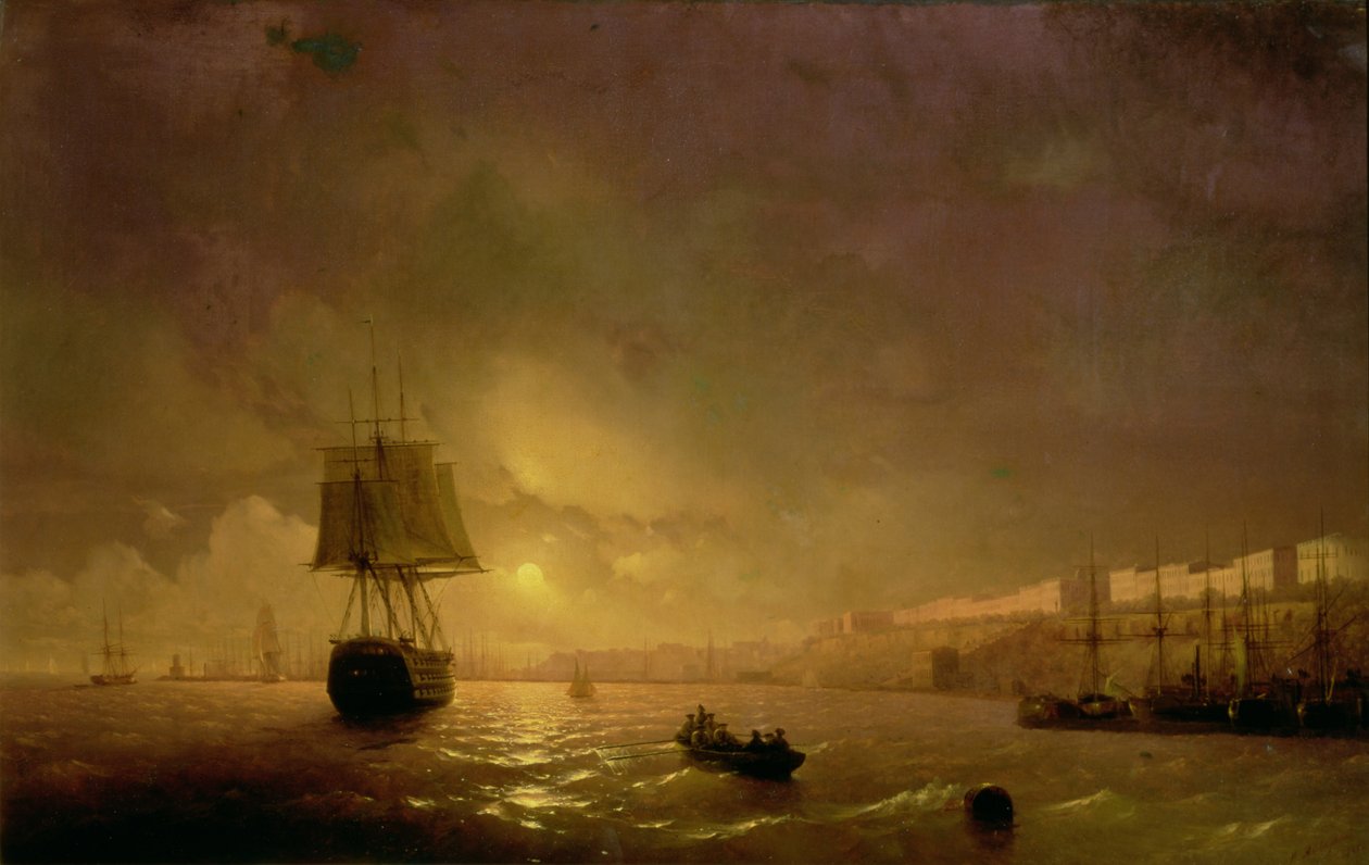 Odessza látképe holdfényben, 1846 alkotó: Ivan Konstantinovich Aivazovsky