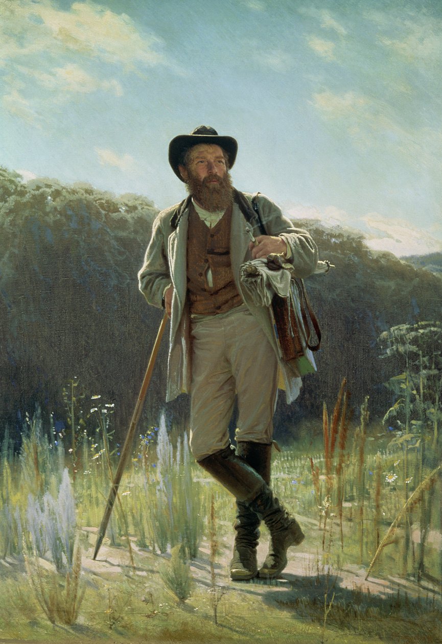 Ivan Ivanovics Shishkin (1832-98) portréja, 1873 alkotó: Ivan Nikolaevich Kramskoy
