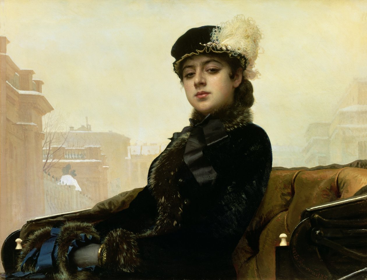 Egy ismeretlen nő portréja, 1883 alkotó: Ivan Nikolaevich Kramskoy