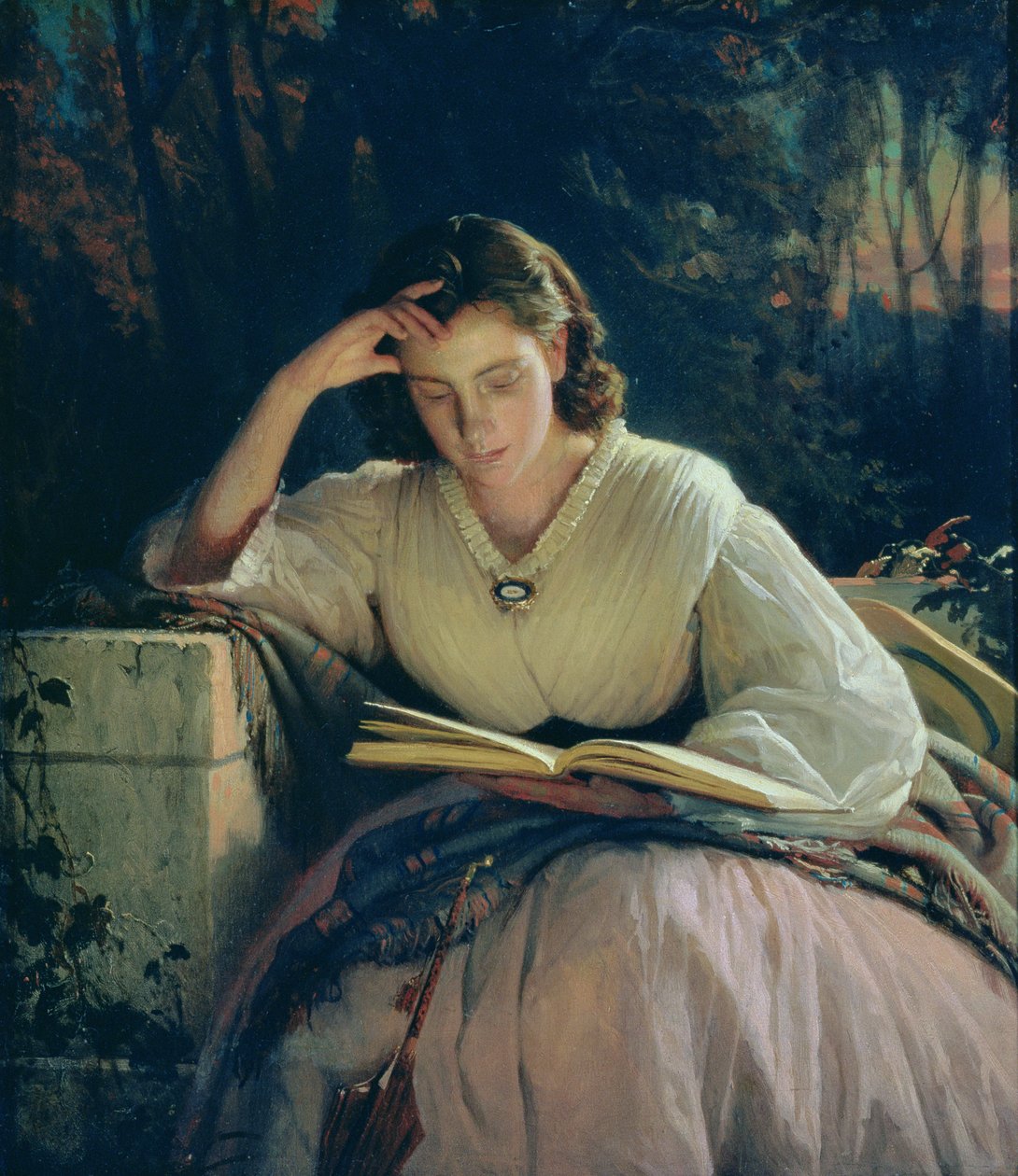 Felolvasás (a művész feleségének portréja), 1863 alkotó: Ivan Nikolaevich Kramskoy