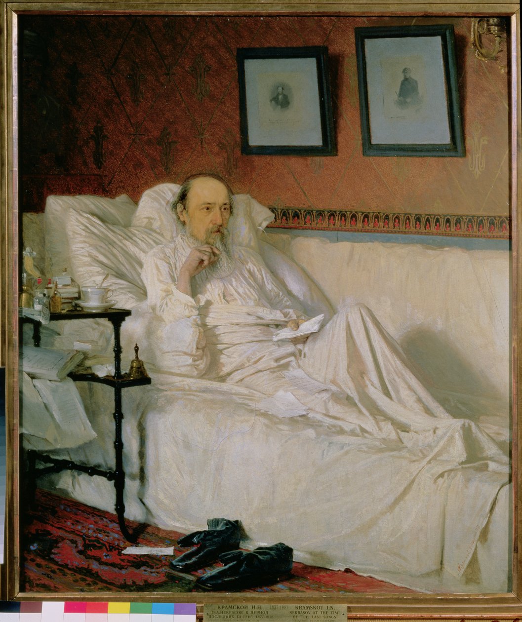 Nyikolaj Alekszejevics Nekrasov költő (1877-78) az „Utolsó dalok” idején, 1877-ben alkotó: Ivan Nikolaevich Kramskoy