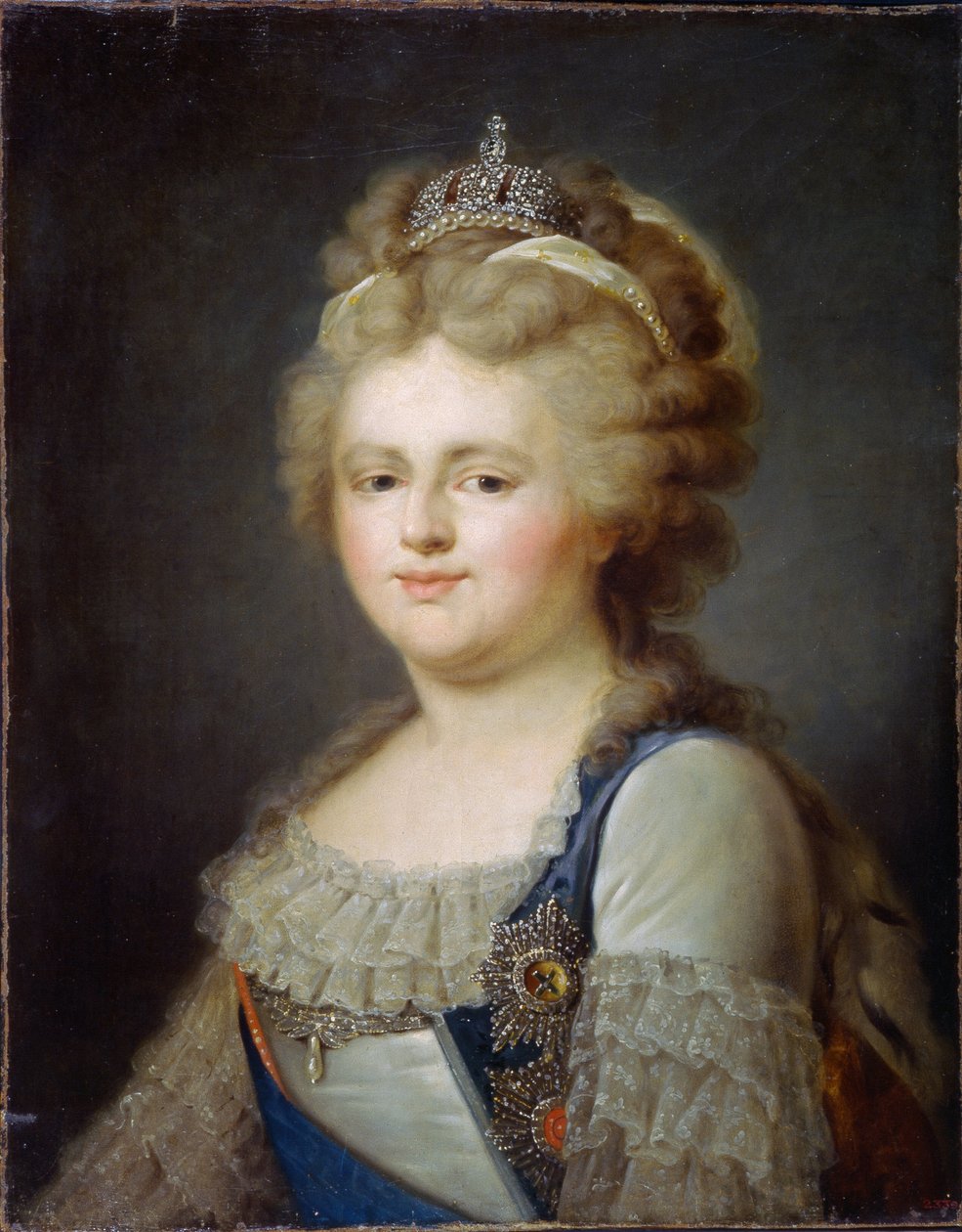 Marie Fiodorovna császárné (szül. Sophie Dorothee de Württemberg Montbeliard) (1759-1828) portréja (Maria Fedorovna császárné portréja). Ivan Afanasjevics Pustyin (1769-1812 után) festménye, olaj, vászon, 1796 után. Orosz művészet alkotó: Ivan Afanasievich Pustynin