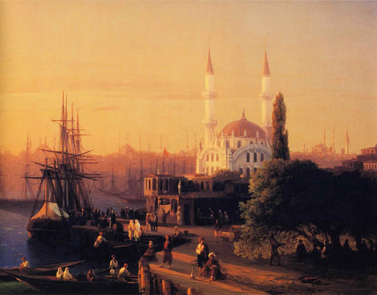 Constantinopole panorámája (részlet) alkotó: Ivan Aivazovsky