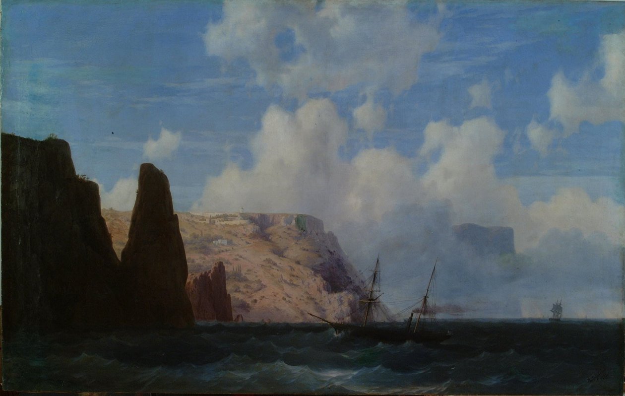 Sziklás sziklák alkotó: Ivan Aivazovsky