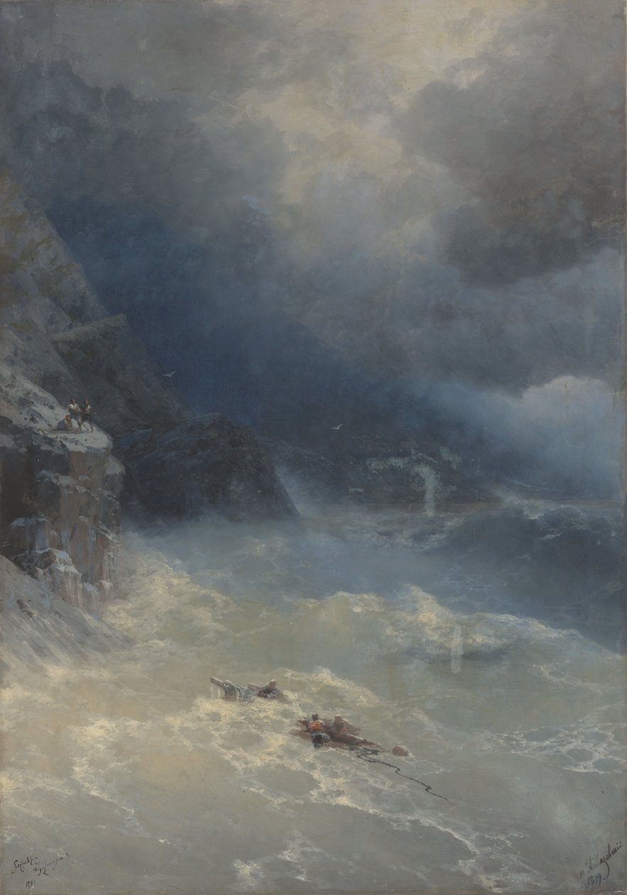 A vihar az Aya-foknál alkotó: Ivan Aivazovsky