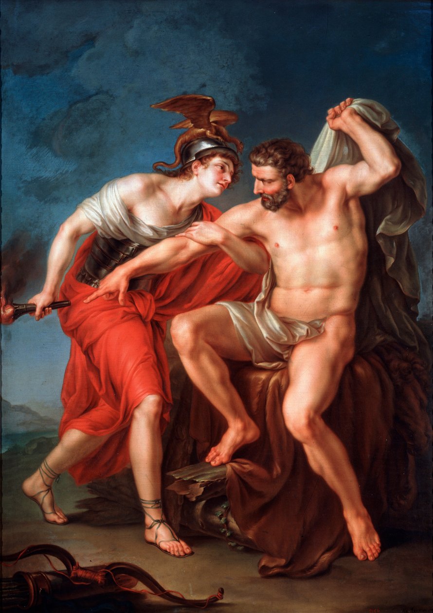 Herkules önfelgyújtása, 1782. alkotó: Ivan Akimovich Akimov