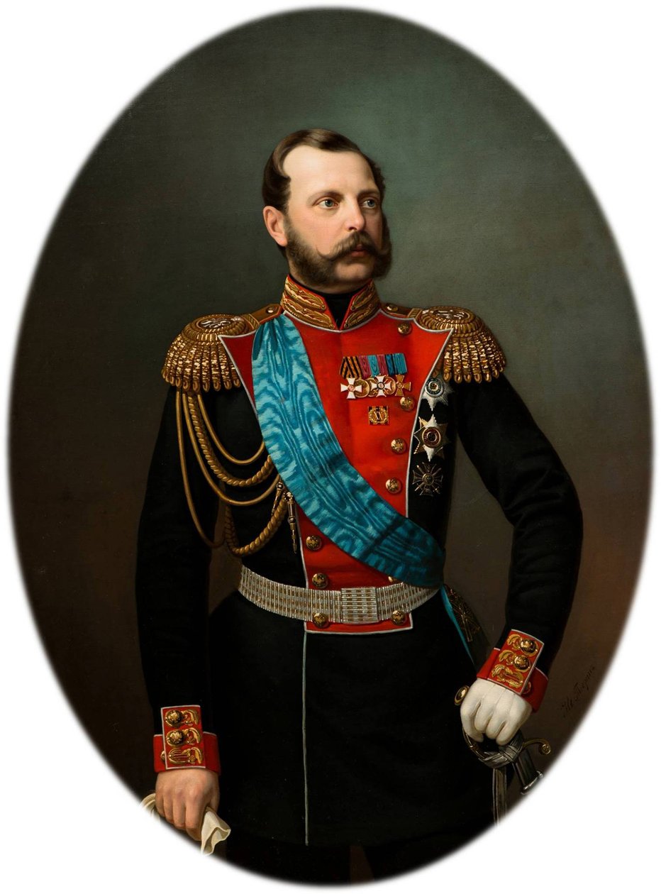 Sándor császár portréja 1818-1881, 1860-as évek alkotó: Ivan Alexeevich Tyurin