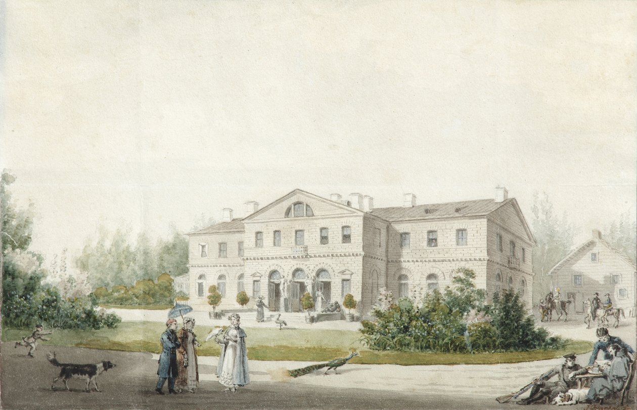 A Priyutino kastély, 1830 alkotó: Ivan Alexeyevich Ivanov