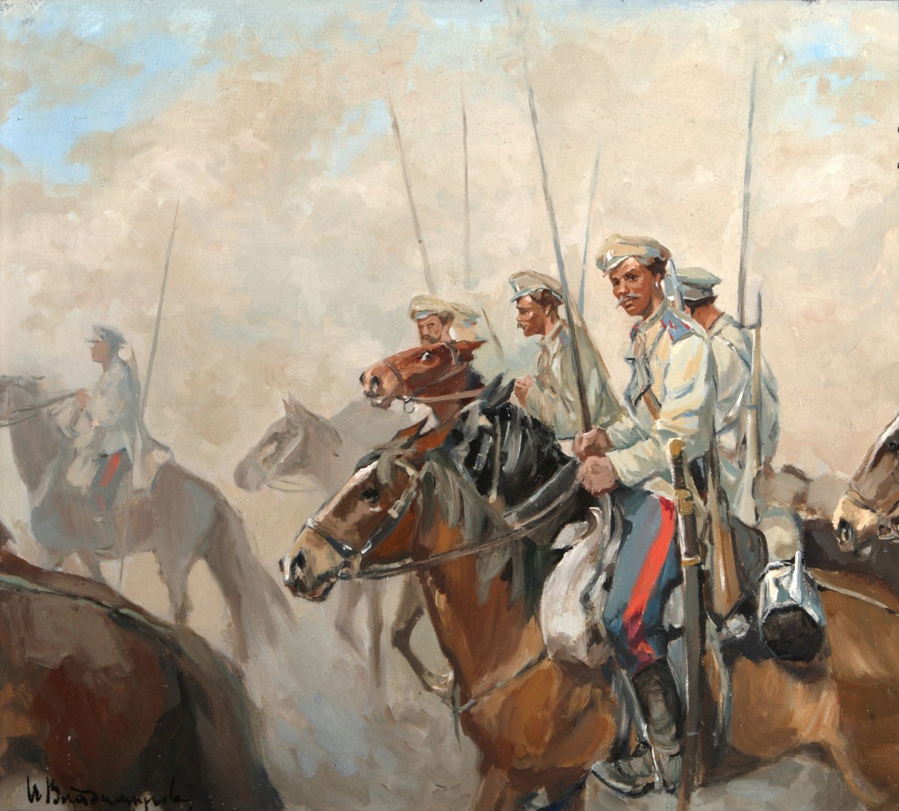 kozákok, 1910-es évek alkotó: Ivan Alexeyevich Vladimirov