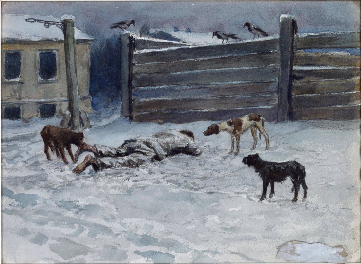 Éhen halt (a természetből merített) Vladimirov, Ivan Alekszejevics (1869-1947). Akvarell, gouache, papír alkotó: Ivan Alexeyevich Vladimirov
