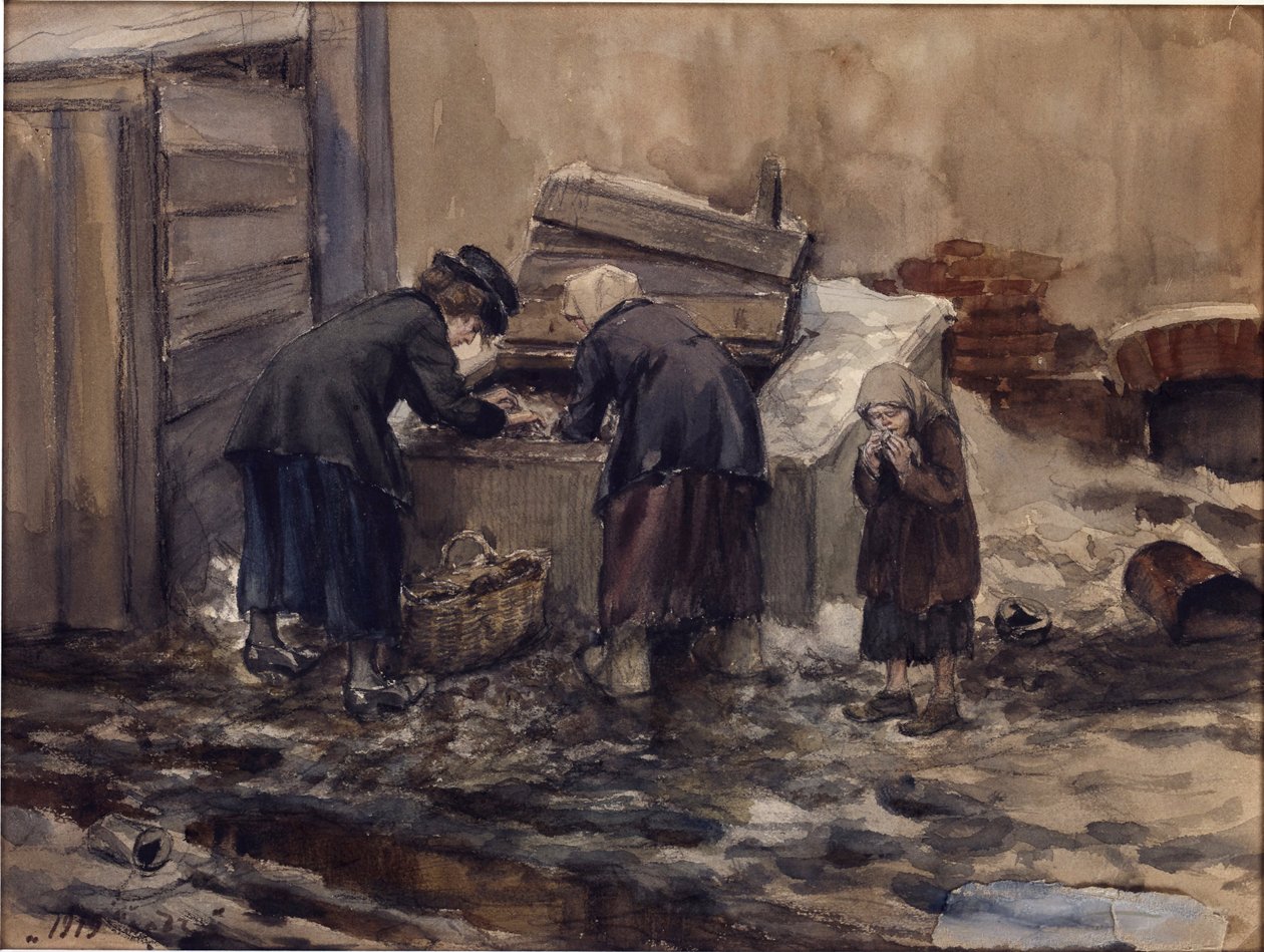 Vlagyimir Ivan Alekszejevics (1869-1947) Éhes évek Petrográdban. Akvarell, gouache, papír alkotó: Ivan Alexeyevich Vladimirov