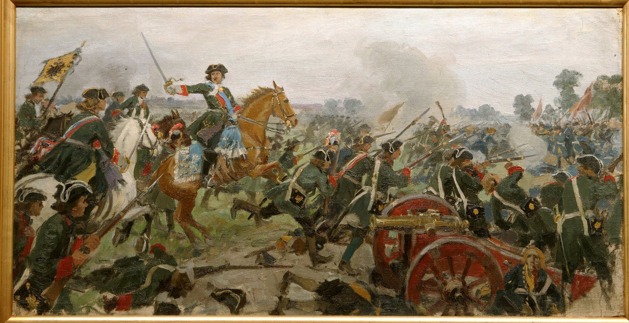 Poltavai csata 1709-ben (olaj, vászon) alkotó: Ivan Alexeyevich Vladimirov