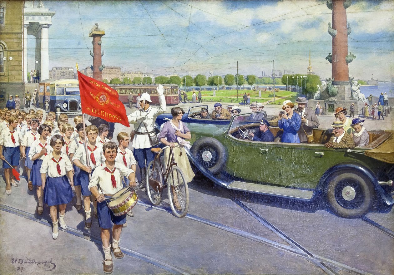A külföldi turisták Leningrádban alkotó: Ivan Alexeyevich Vladimirov