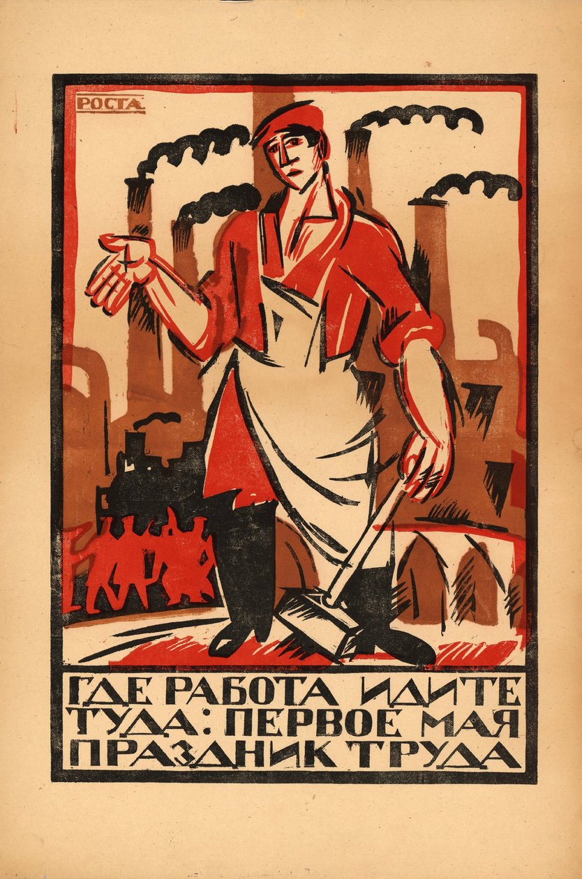 Május 1. – a munka ünnepe, 1920. alkotó: Ivan Andreevich Malyutin