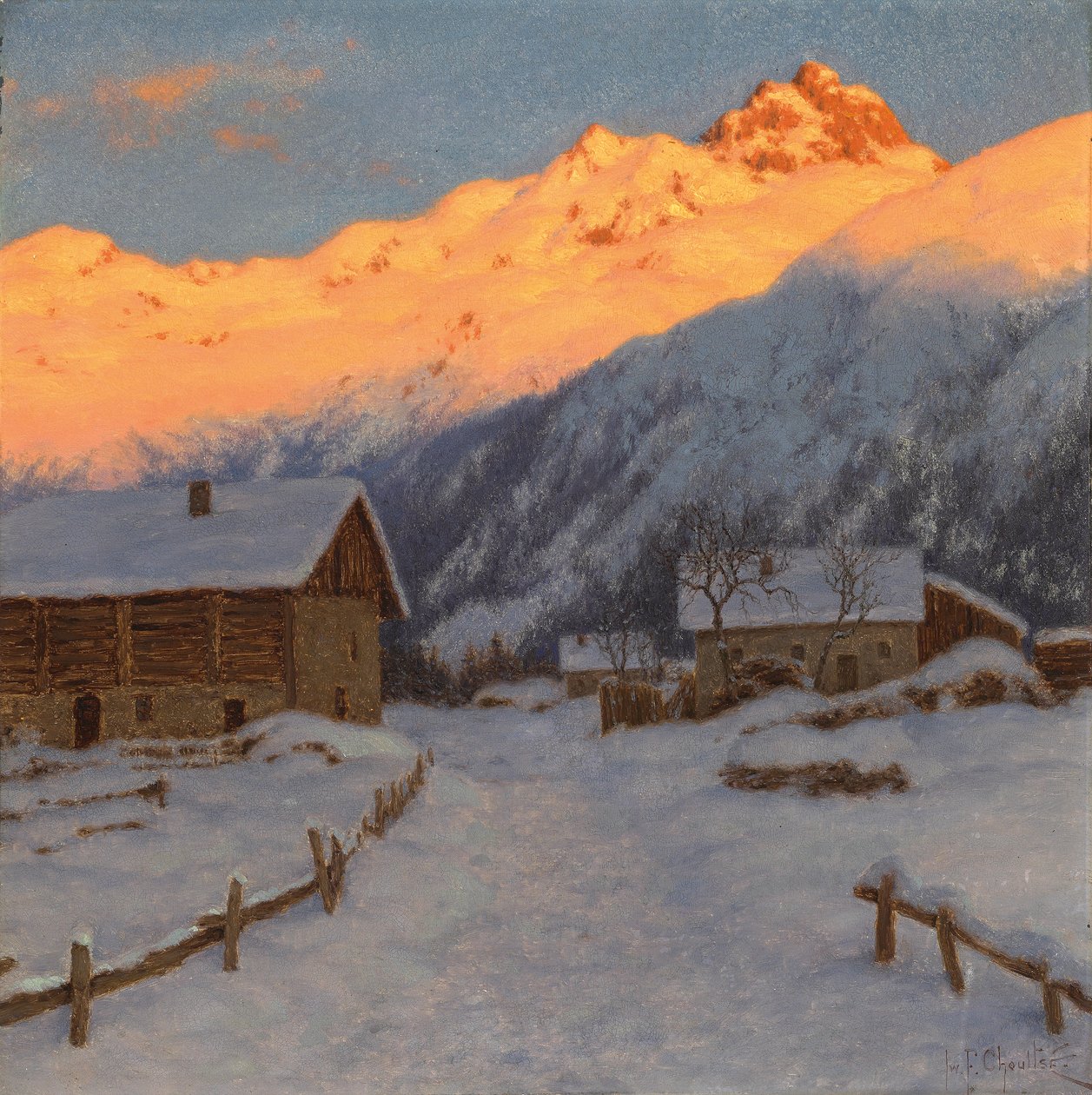 Este a hegyen, Haute-Savoie alkotó: Ivan Fedorovich Choultse
