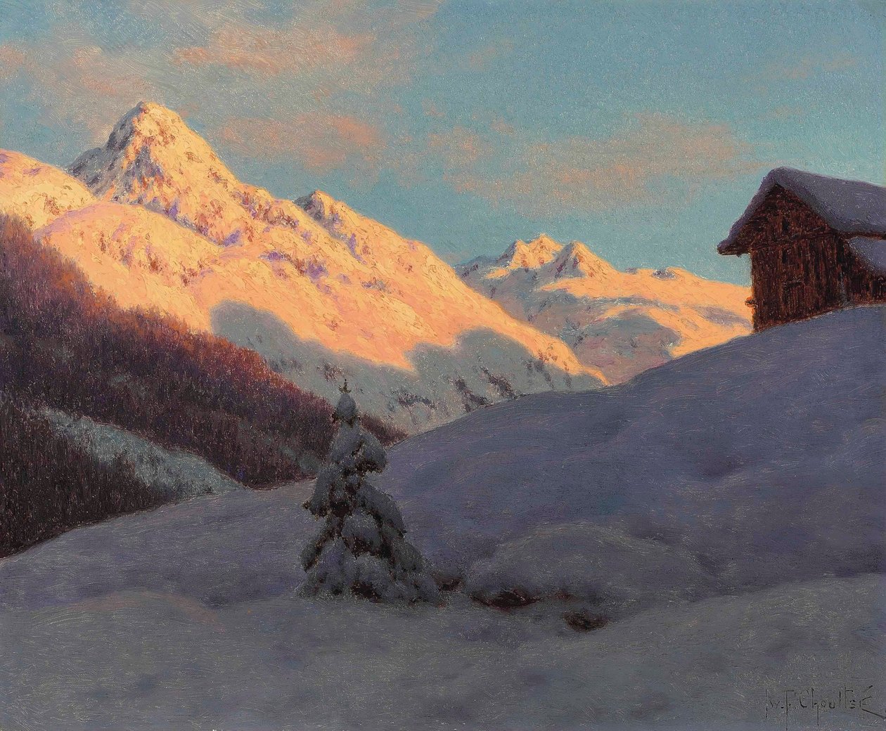 Csúcsok az Engadine-ban alkotó: Ivan Fedorovich Choultse