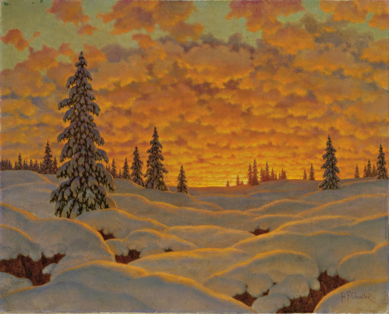 Naplemente Finnországban alkotó: Ivan Fedorovich Choultse
