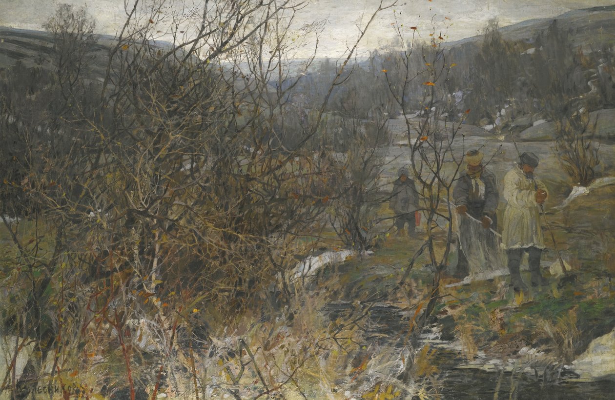 Téli vadászat alkotó: Ivan Fyodorovich Kolesnikov