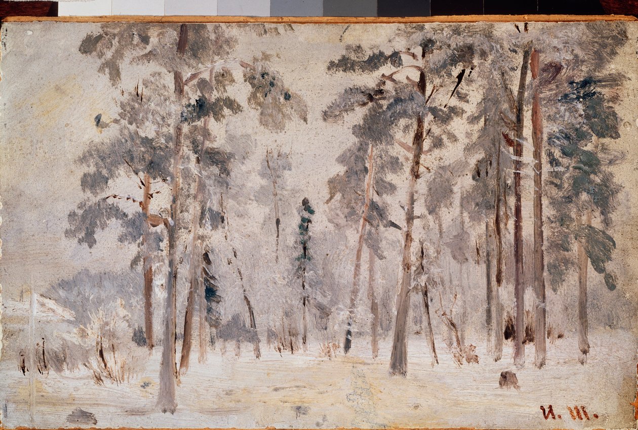 Frost (Dér) - Ivan Ivanovics Shishkin (Shishkin) (1832-1898) festménye, olaj, vászon, 1890 körül - Orosz művészet, 19. századi táj - Állami Tretyakov Galéria, Moszkva alkotó: Ivan Ivanovich Shishkin