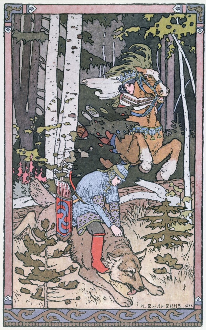 Jelenet egy orosz tündérmeséből, 1899 alkotó: Ivan Yakovlevich Bilibin