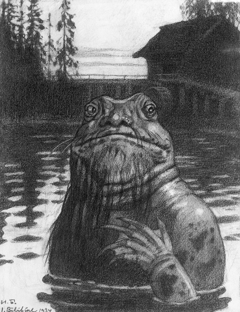 Vodyanoi, a vízi manó, 1934 (szén, papír) alkotó: Ivan Yakovlevich Bilibin