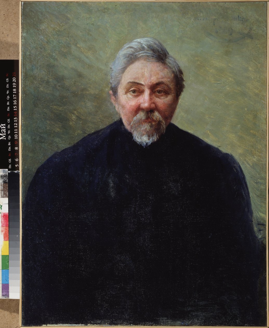 Dmitry Mamine Sibiriak portréja (Mamine-Sibiriak, Mamin Sibiryak, Mamin-Sibiryak) (1852-1912). Ivan Kirillovich Parkhomenko (1870-1940) peinture, huile sur toile alkotó: Ivan Kirillovich Parkhomenko