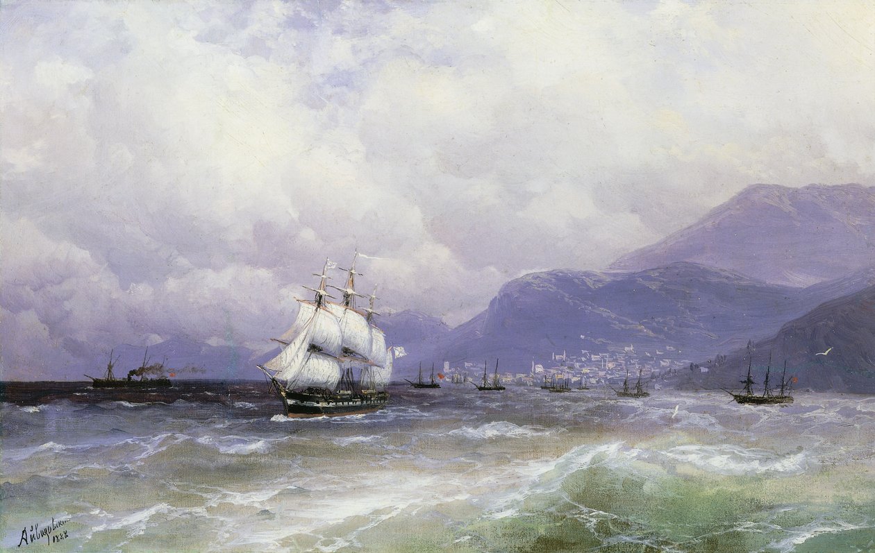 Tengerparti táj Trebizond kiszállításával, 1888 alkotó: Ivan Konstantinovich Aivazovsky