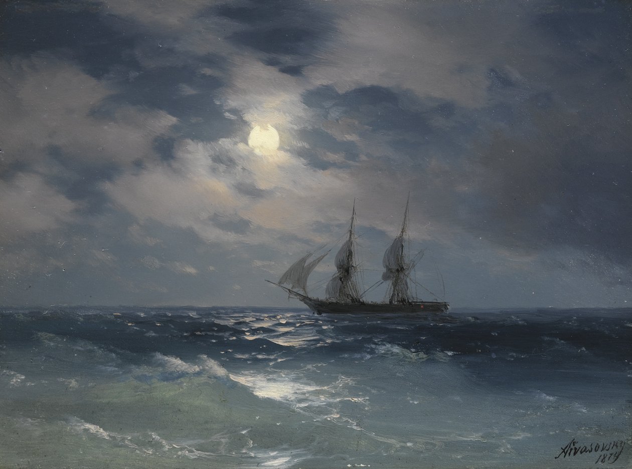 Brig Mercury alkotó: Ivan Konstantinovich Aivazovsky