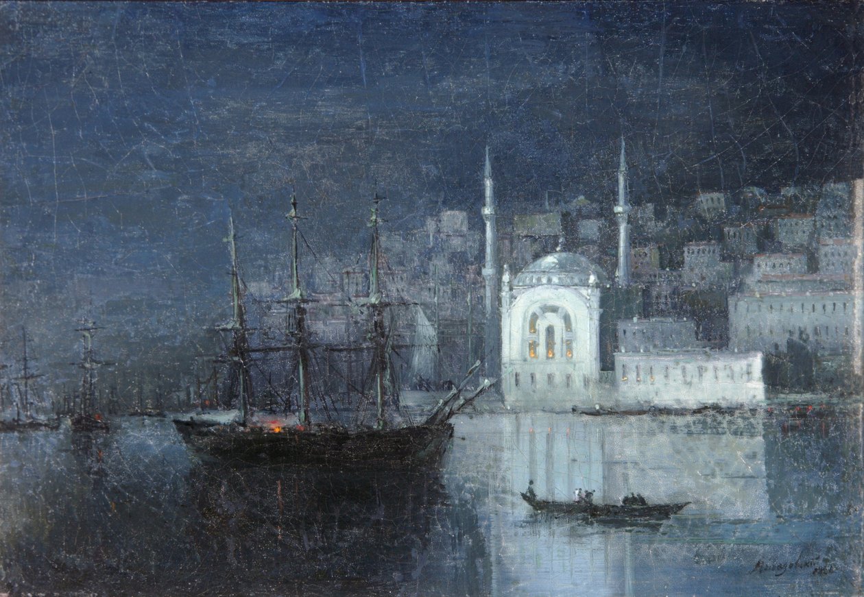 Konstantinápoly éjjel, 1886 alkotó: Ivan Konstantinovich Aivazovsky