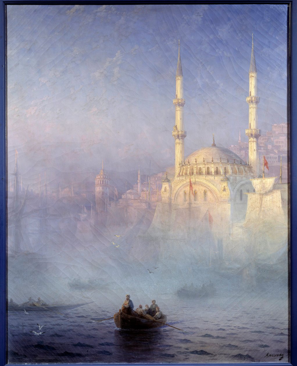 Konstantinápoly, Tophane mecsetje (Nuszretije mecset) Ivan Constantinovics Aivazowski festménye (Aivazovsky 1817-1900) 1884 V. 1,15 x 0,9 m Brest, Szépművészeti Múzeum - Konstantinápoly, a Tophane mecset (Nusretiye mecset). Ivan Konstan festménye alkotó: Ivan Konstantinovich Aivazovsky