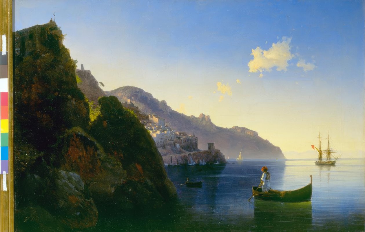 Die Küste von Amalfi alkotó: Ivan Konstantinovich Aivazovsky