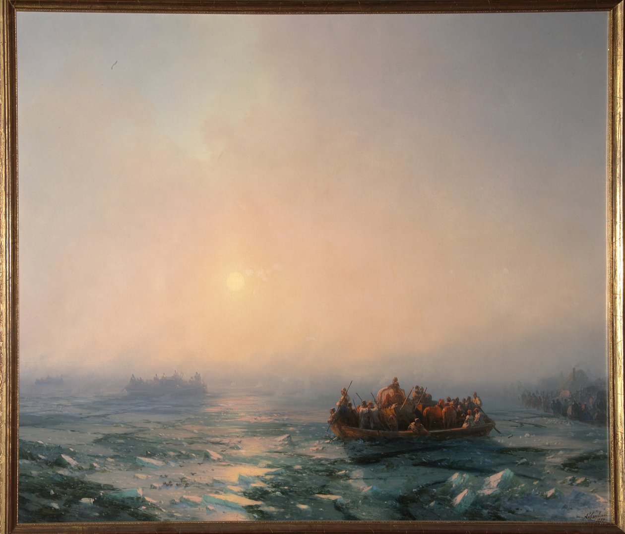 Jégsodródás a Dnyeper folyón, 1872 alkotó: Ivan Konstantinovich Aivazovsky