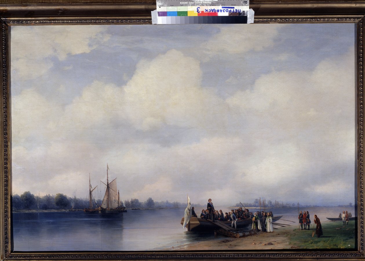 Nagy Péter (vagy orosz I. Péter) érkezése alkotó: Ivan Konstantinovich Aivazovsky