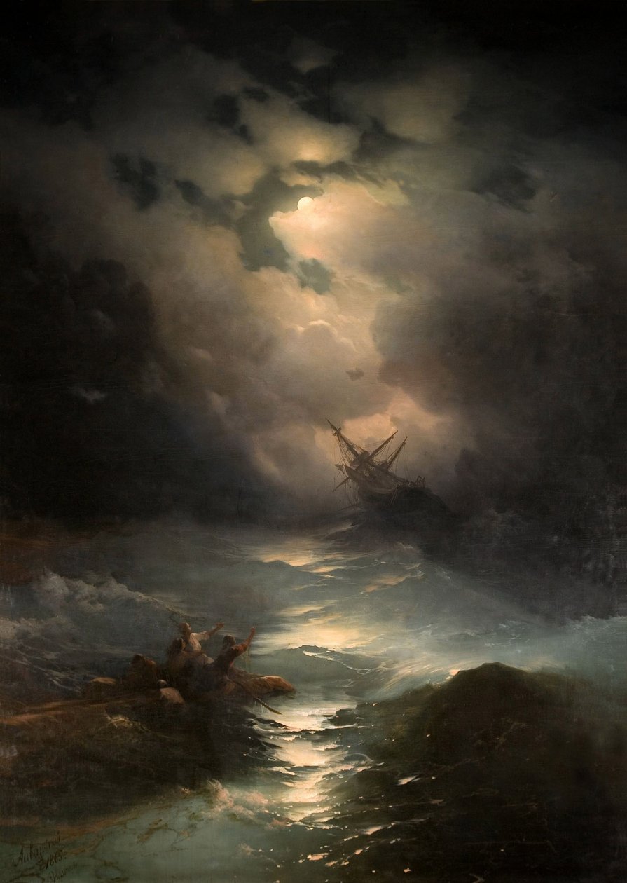 Északi-tengeri vihar, Aivazovsky, Ivan Konstantinovich (1817-1900) alkotó: Ivan Konstantinovich Aivazovsky