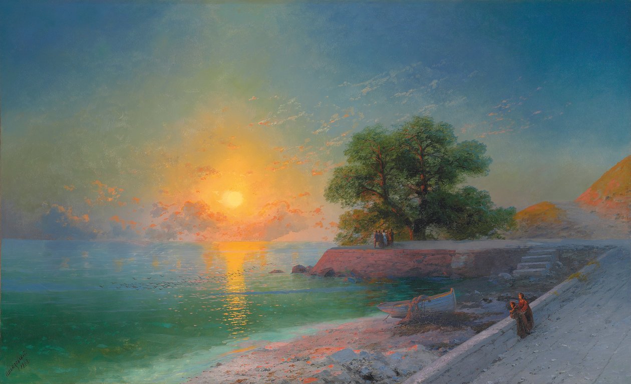 Sétány naplementében, 1869 alkotó: Ivan Konstantinovich Aivazovsky