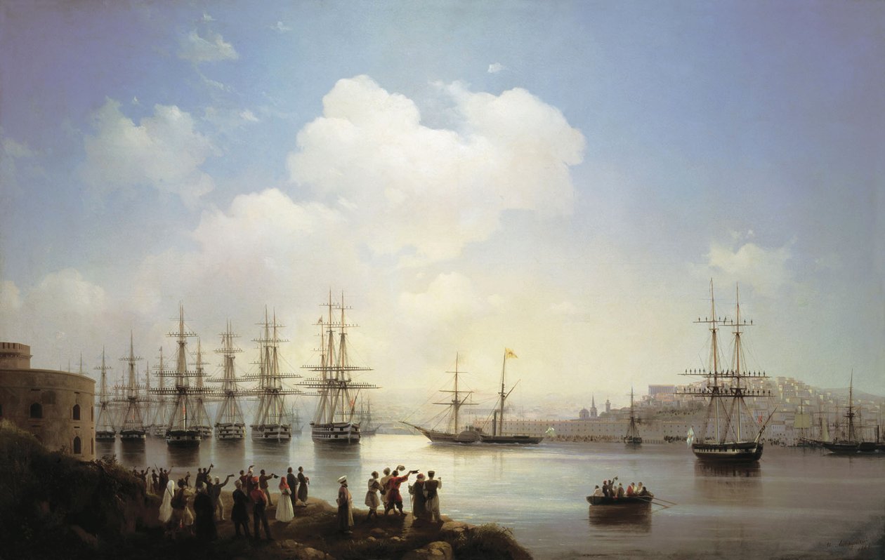 Orosz század a szevasztopoli rajtaütésen, 1846 alkotó: Ivan Konstantinovich Aivazovsky