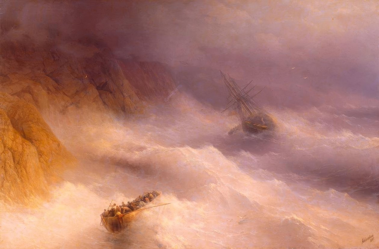 Vihar az Aija-foknál alkotó: Ivan Konstantinovich Aivazovsky