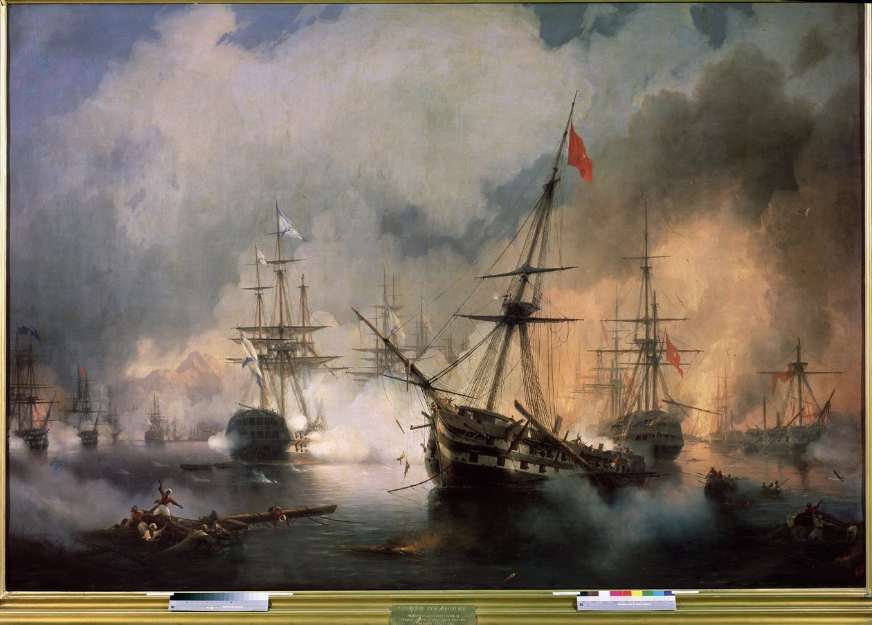 The Battle of Navarino, 20th October 1827 alkotó: Ivan Konstantinovich Aivazovsky