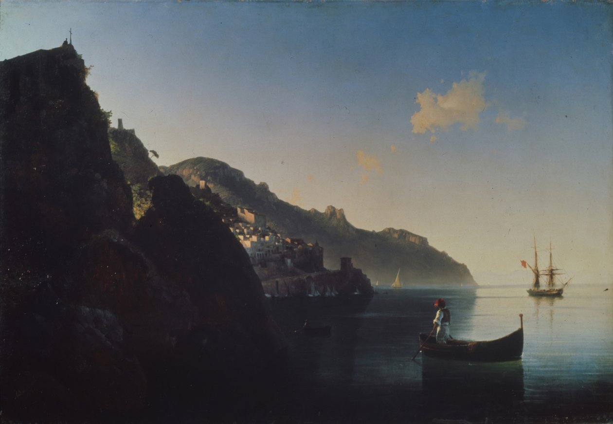 A tengerpart Amalfi közelében, 1841 alkotó: Ivan Konstantinovich Aivazovsky