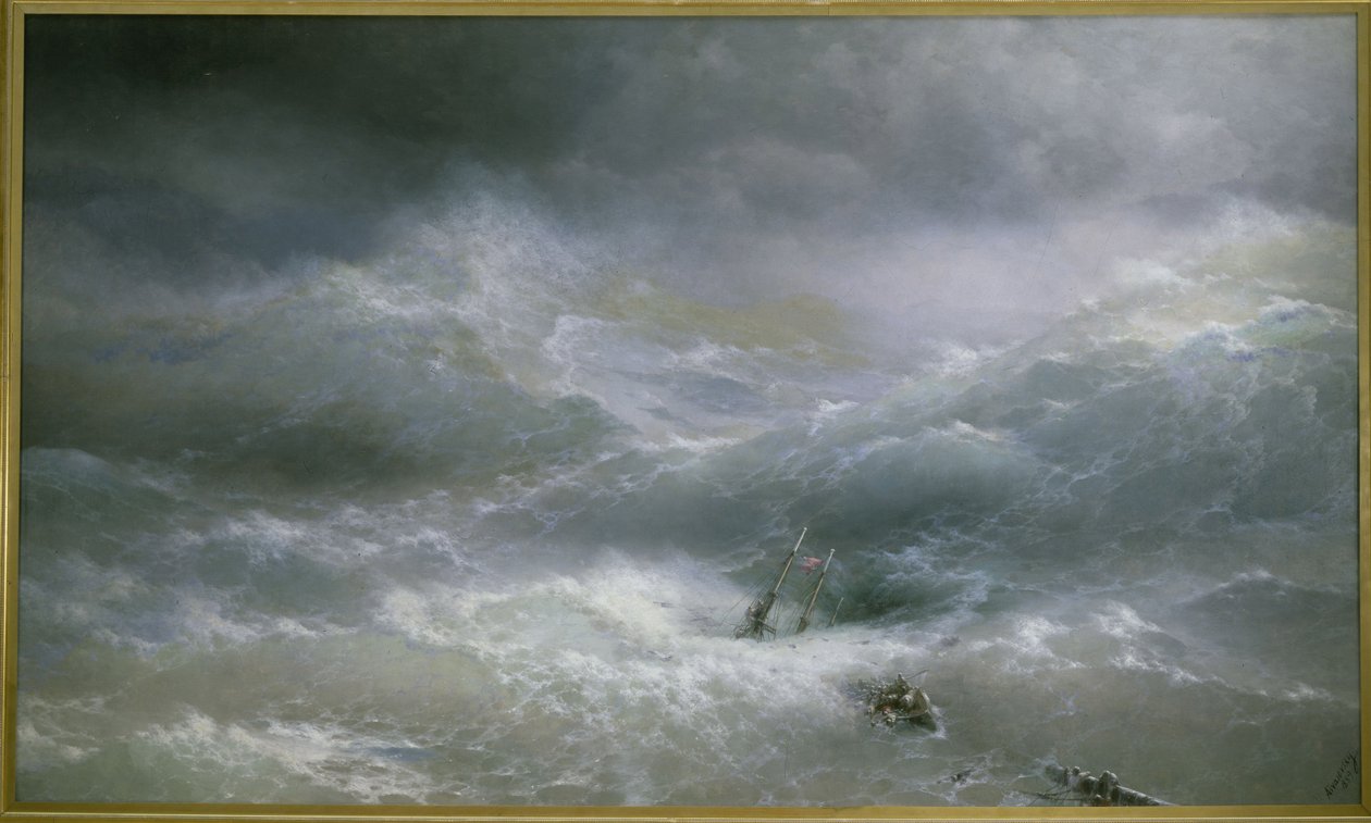 A hullám – Aivazovsky, Ivan Konsztantyinovics (1817-1900) alkotó: Ivan Konstantinovich Aivazovsky