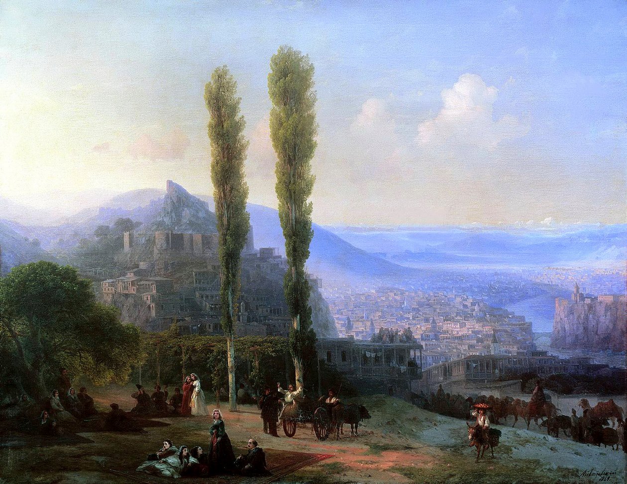 Kilátás Tiflisre, 1869. alkotó: Ivan Konstantinovich Aivazovsky