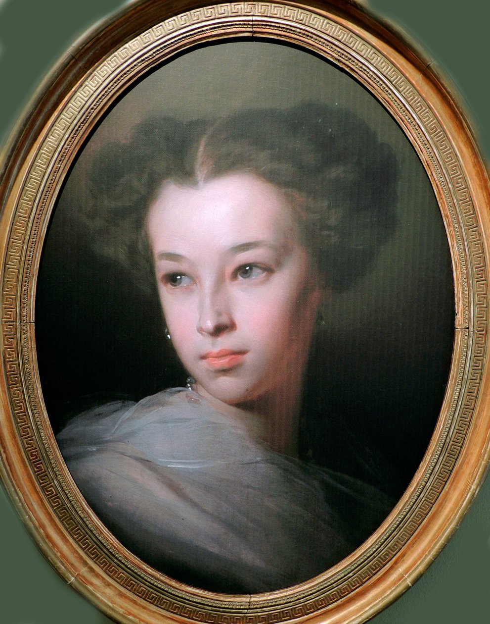 ""Natalia Alekszandrovna Puskina (1836-1913), Alekszandr Puskin költő lányának portréja" (Natalia Alekszandrovna Puskina, Merenberg grófnőjének (1836-1913), költő lányának portréja) Ivan Makarov (1822-1897) festménye alkotó: Ivan Kosmich Makarov
