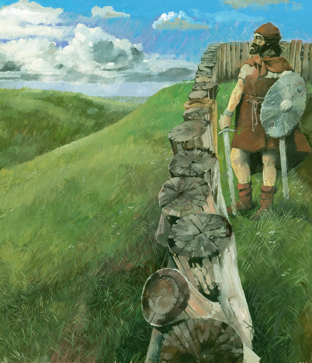 Vaskori ember a Liddington Castle Hillfortban, Swindon, Wiltshire, 1994 alkotó: Ivan Lapper