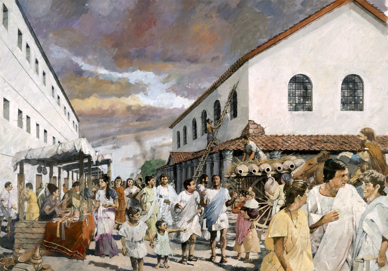 Római utcakép, 2. század, 1990-2010 alkotó: Ivan Lapper