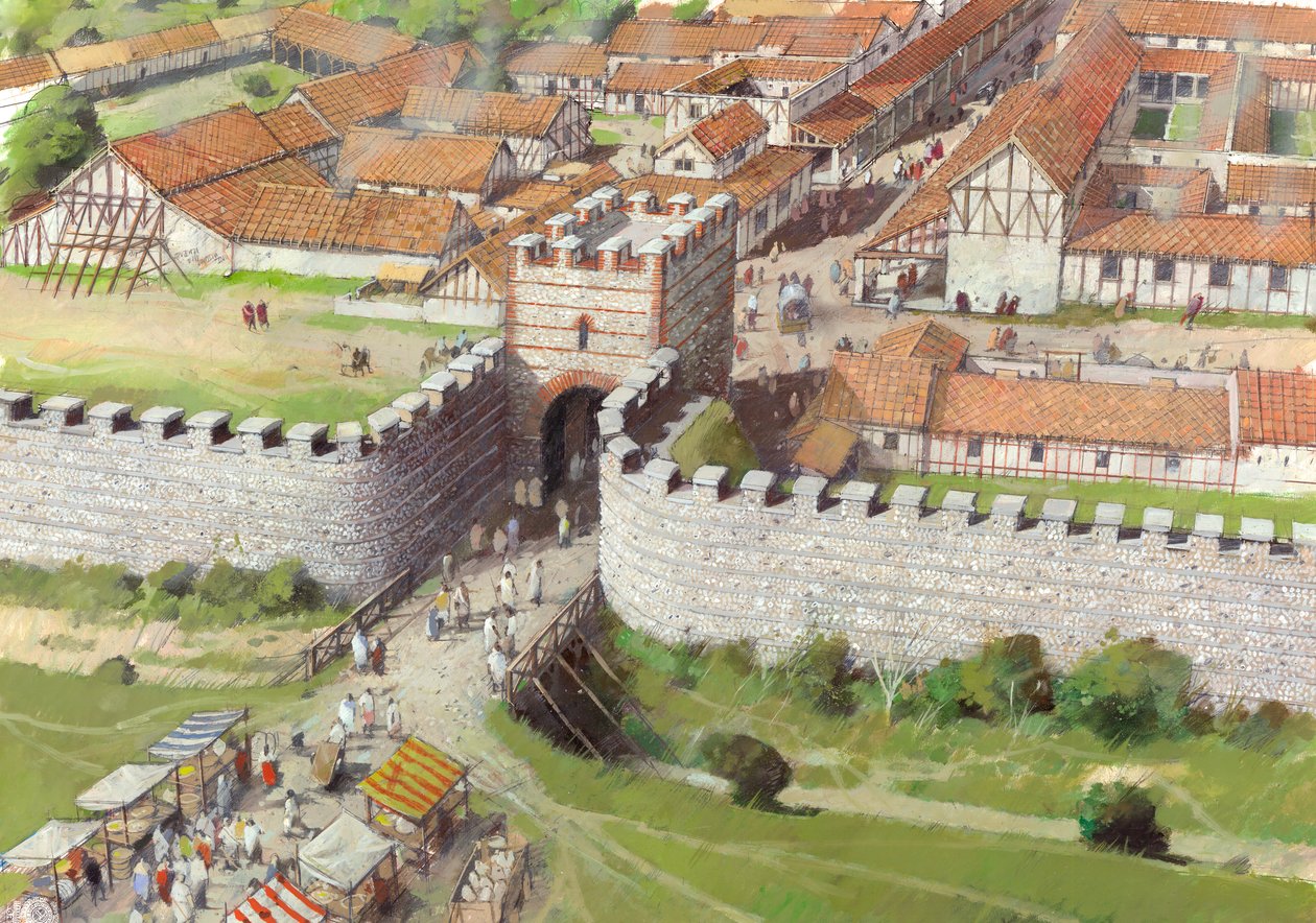 Silchester római városfalai, 3. század, 1990-2010. alkotó: Ivan Lapper