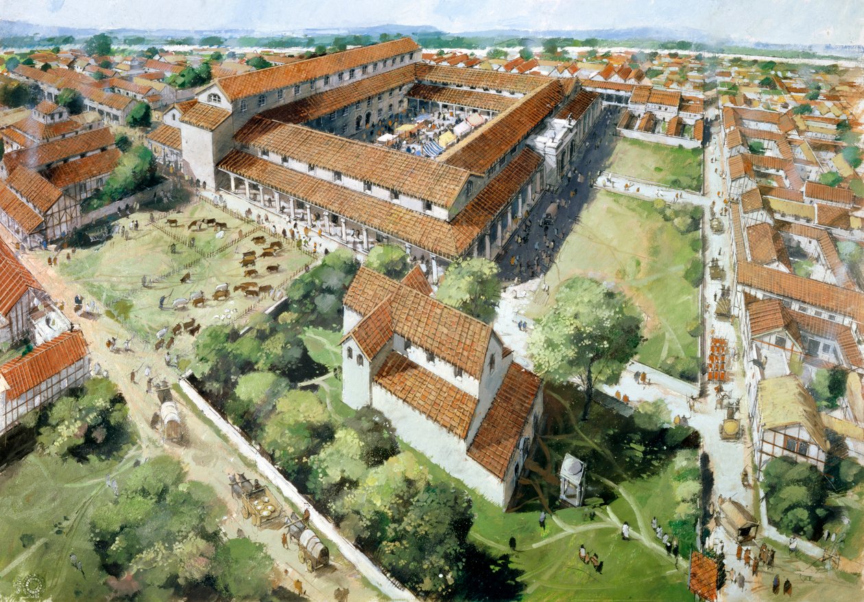 Silchester római város, c3. század, 1990-2010 alkotó: Ivan Lapper